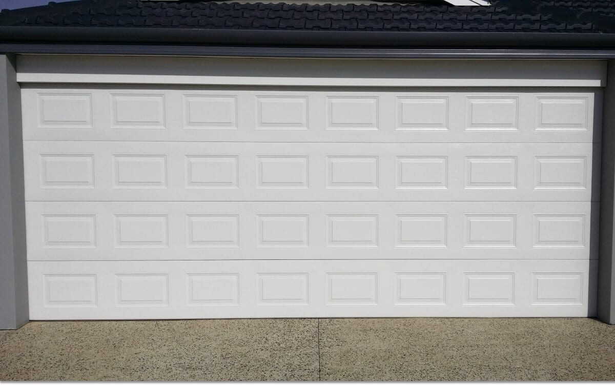 Sectional Garage door - surf mist colour - heritage profile