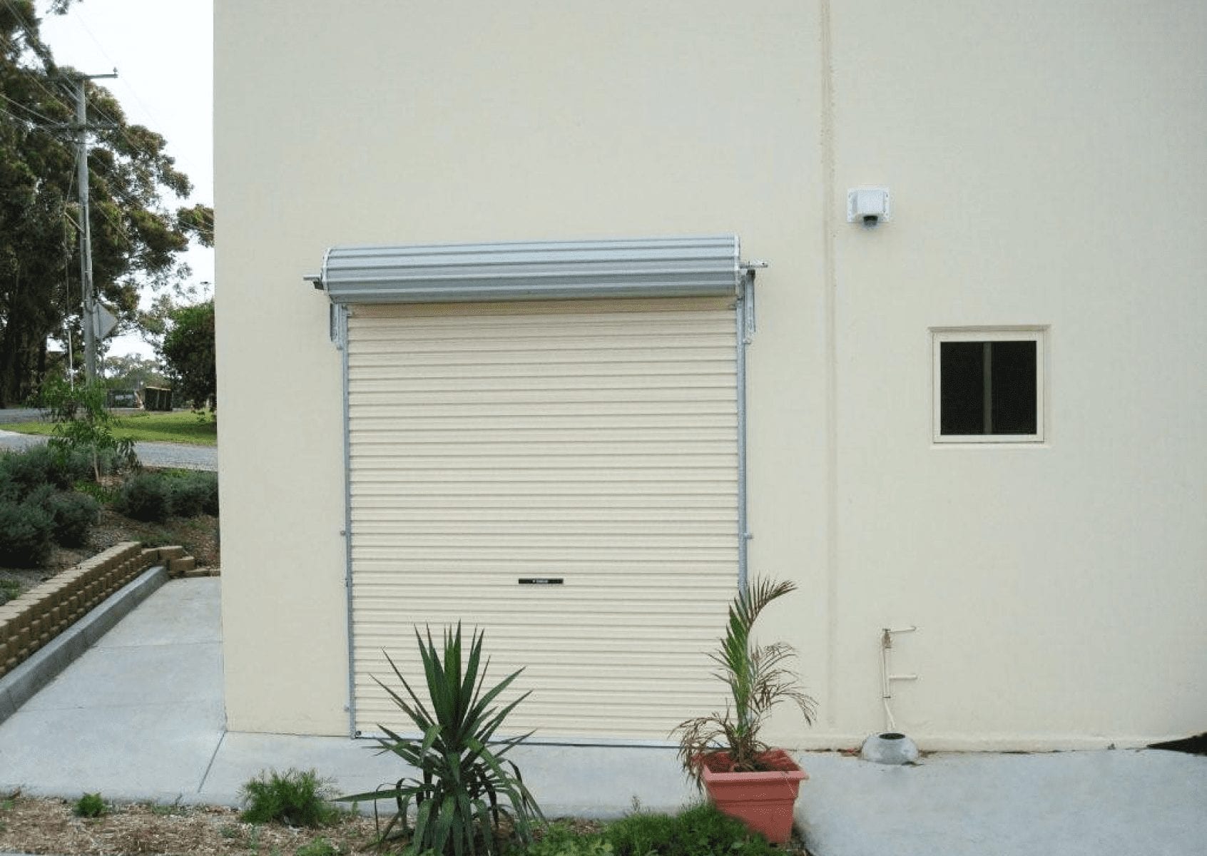 Roller door beige
