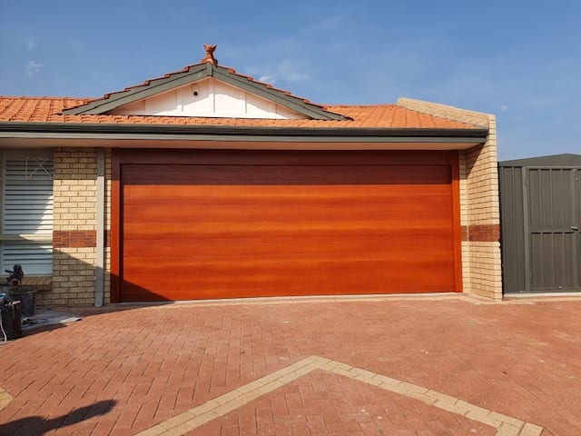 wood look garage door