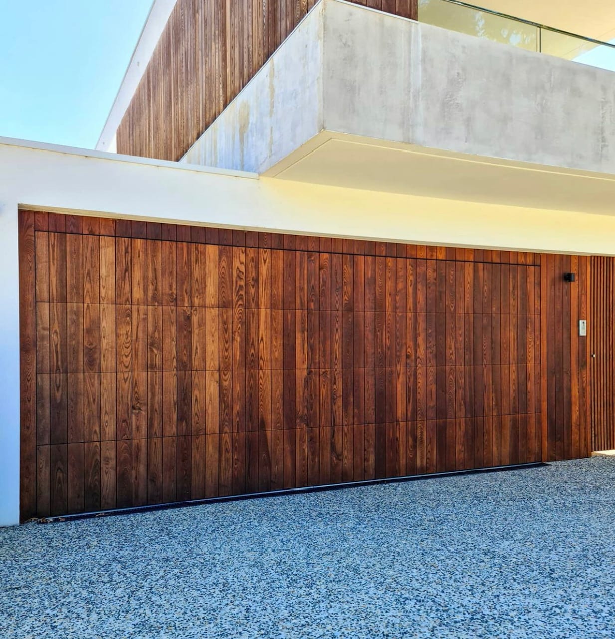 wood look garage door