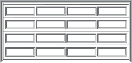 Window styles for your garage door - Ranch