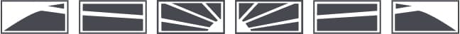 Window styles for your garage door - Stanford profiles - sunrise
